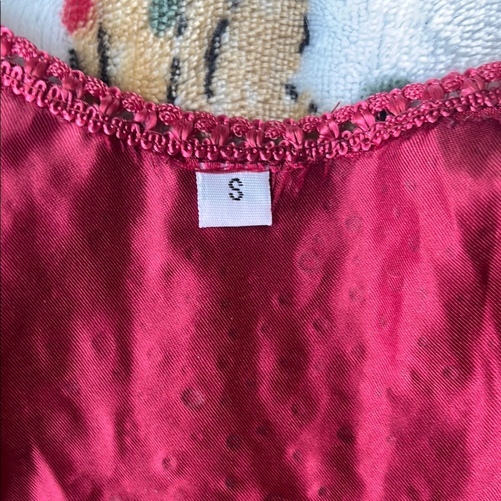 Red Dog Dress with Rhinestones and Bow - Picture 5 of 5